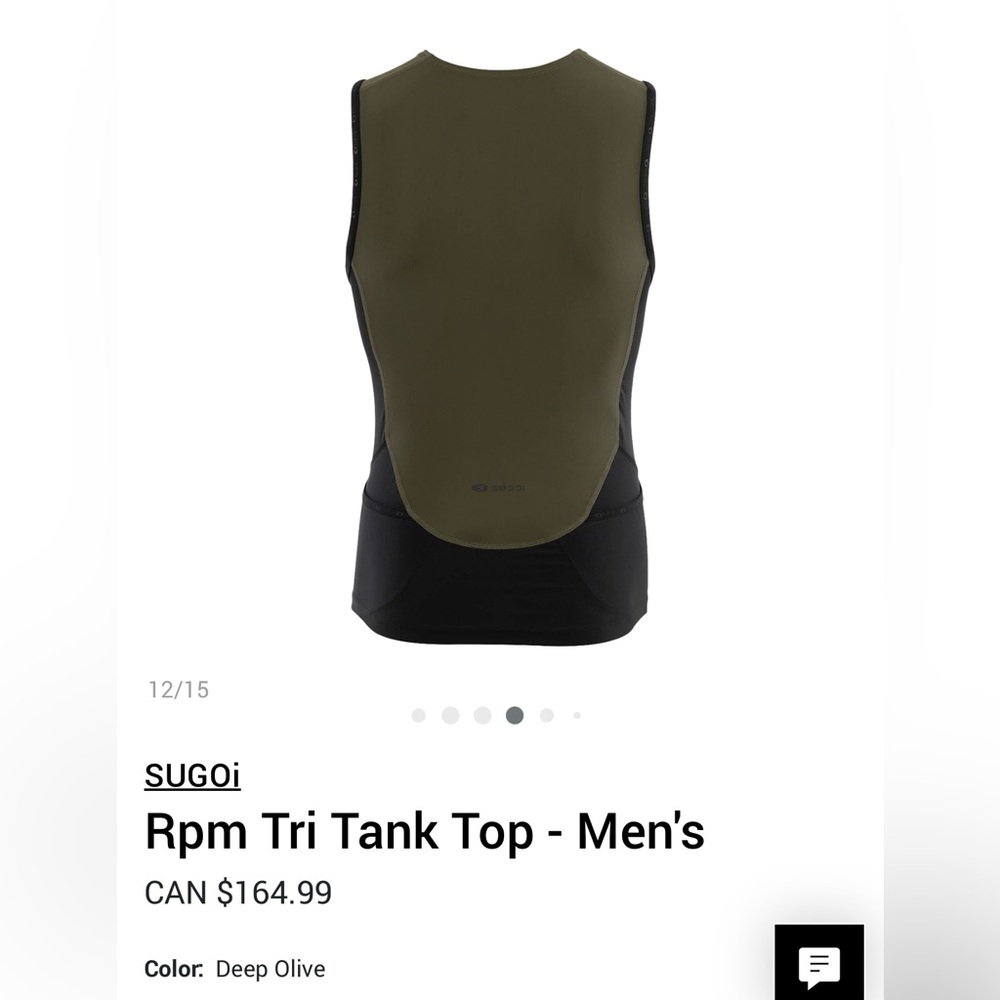 SUGOI Men's RPM Tri Tank Rash Guard - L - Picture 10 of 11